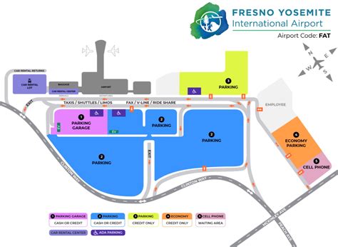 Fresno Yosemite International Airport Map - Ontheworldmap.com