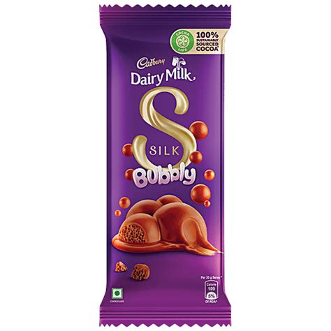 Buy Cadbury Dairy Milk Silk Bubbly Chocolate Bar 120 Gm Online At Best ...