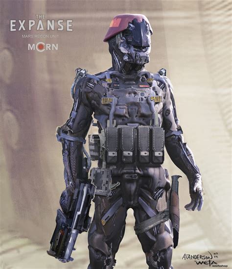 Adam Anderson - The Expanse :- Early Concept Work - MCRN Marines