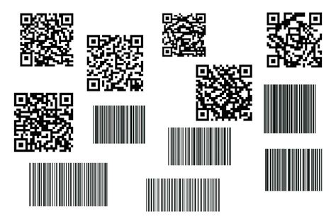 Fake QR code and Barcode set vector illustration. 34876442 Vector Art at Vecteezy