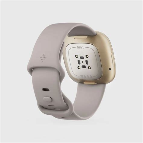 Fitbit Sense Advanced Health Watch - Lunar White/Soft Gold Stainless Steel