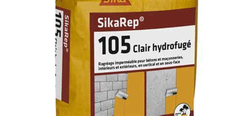 Mortier fin de ragréage SikaRep-105 Clair Hydrofugé 25KG