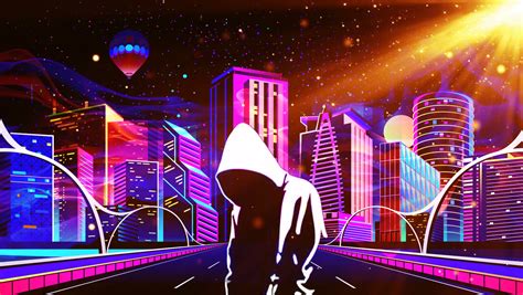 1360x768 Scifi Neon Anonymus Future City 4k Laptop HD ,HD 4k Wallpapers,Images,Backgrounds ...