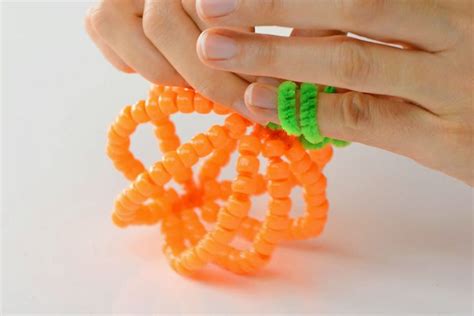 How to Make Beaded Pipe Cleaner Pumpkins - One Little Project