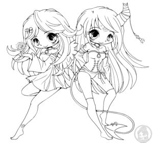 14+ Cute Kawaii Chibi Anime Coloring Pages