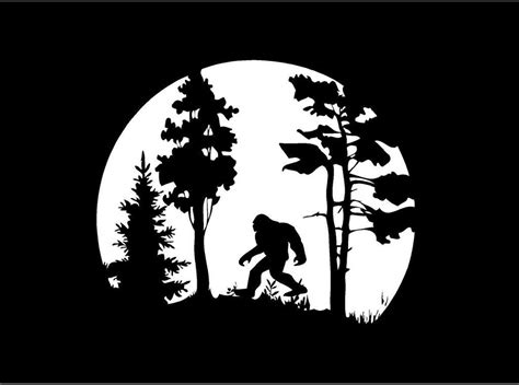 Sasquatch Decals Wildlife Scene Custom Vinyl Car Truck Window Big Foot sticker | Custom vinyl ...