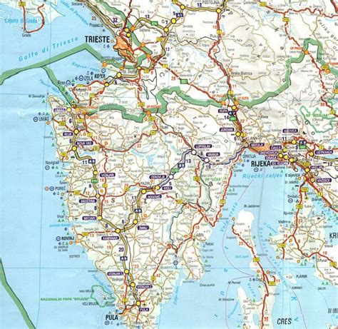 Map Of Istria Croatia - Cities And Towns Map