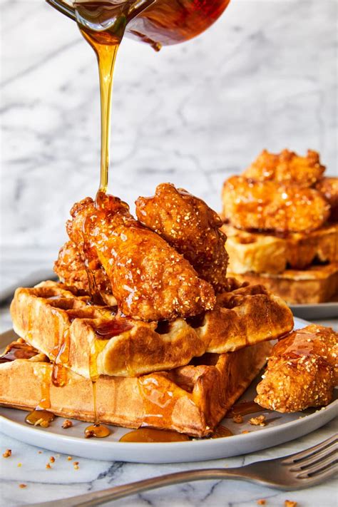 Honey Fried Chicken and Waffles - Damn Delicious