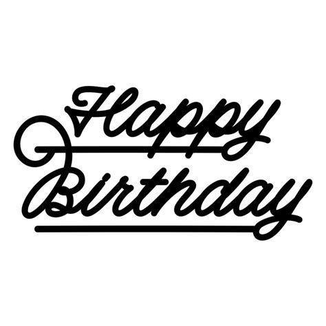 Happy Birthday Cursive Lettering 20812623 Vector Art at Vecteezy