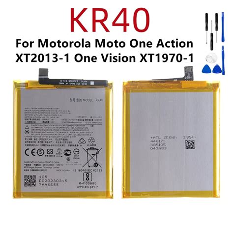 New-3500mAh-KR40-Mobile-Phone-Replacement-Battery-For-Motorola-Moto-One ...