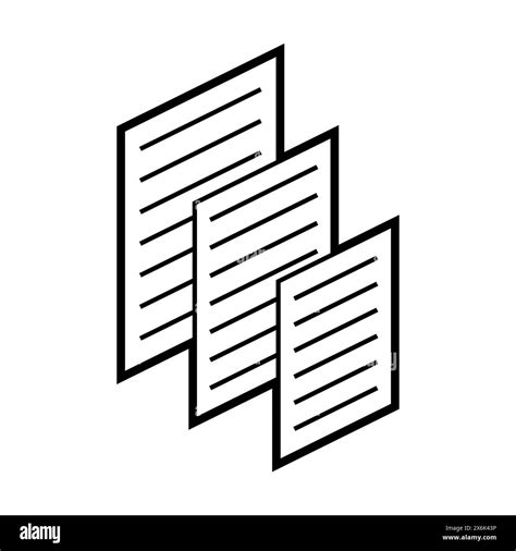 Sheets of paper icon in isometry. Image for website, app, logo, UI design Stock Vector Image ...