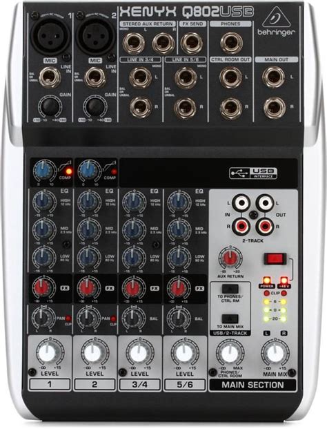 Behringer Xenyx Q802USB Mixer with USB | Sweetwater