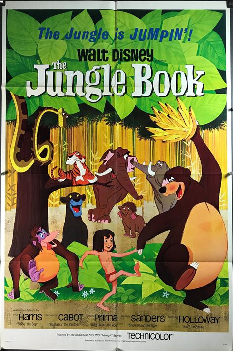 THE JUNGLE BOOK, Original Vintage Walt Disney Movie Poster - Original Vintage Movie Posters