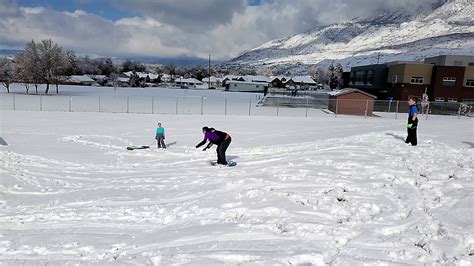 First try! Sledding standing up. - YouTube