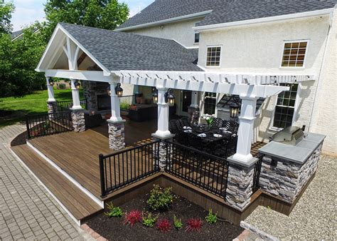 Custom TimberTech Deck/Porch/Pergola - 820 Sq Ft | Outdoor patio decor, Pergola designs ...