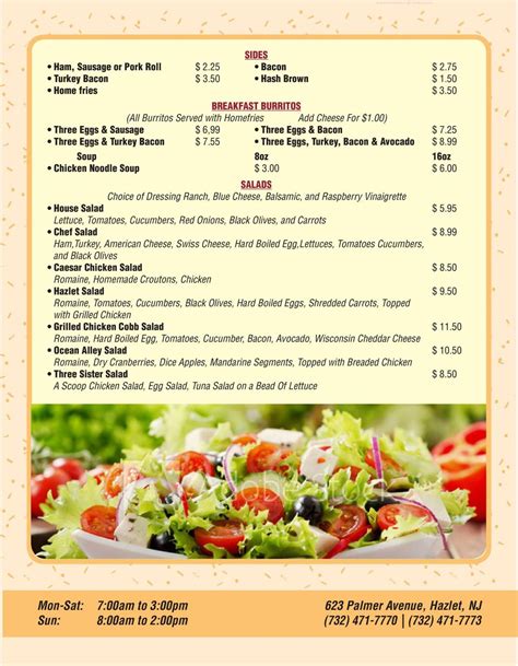 Online Menu of Ocean Alley Deli Restaurant, Hazlet, New Jersey, 07734 - Zmenu