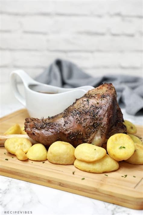 Roast Leg Of Lamb Recipe With Gravy | Half Leg of Lamb - Recipe Vibes