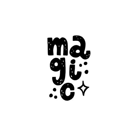 Magic Clipart Magic Word Block Print Clipart Witchy Magic - Etsy