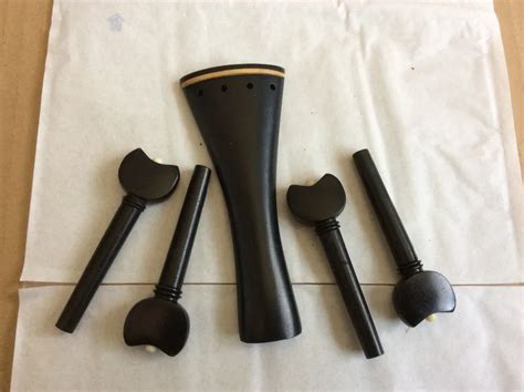 1PC of violin tailpiece 4/4 Baroque style , ebony tailpiece and 4pcs ...