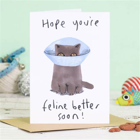 Get Well Soon Cat Card - Free Printable Templates