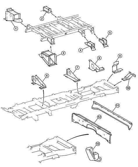 Dodge SPRINTER Bracket, console. Body support, frame rail. Sprinter ...