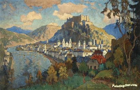 A View of Salzburg Artwork by Konstantin Gorbatov Oil Painting & Art Prints on canvas for sale ...