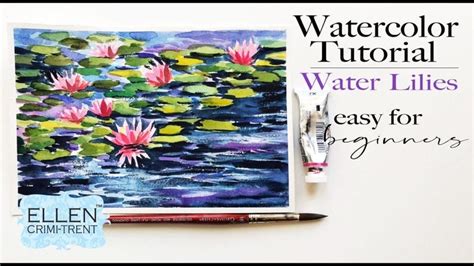 Charming Water Lilies Watercolor Tutorial #1583 » Hildur.K.O Art blog | Watercolour tutorials ...