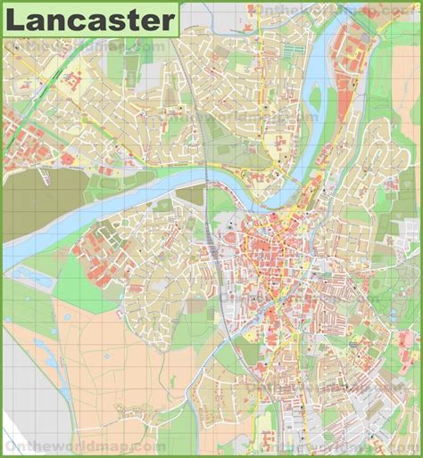 Detailed map of Lancaster