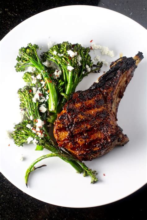 Simple & Elegant: Grilled Veal Chops & Baby Broccoli - Taste With The Eyes