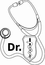 Stethoscope Coloring Page sketch template
