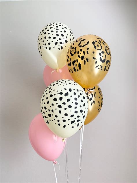 Pink Cheetah Leopard Balloons Animal Print Balloons Wild One - Etsy