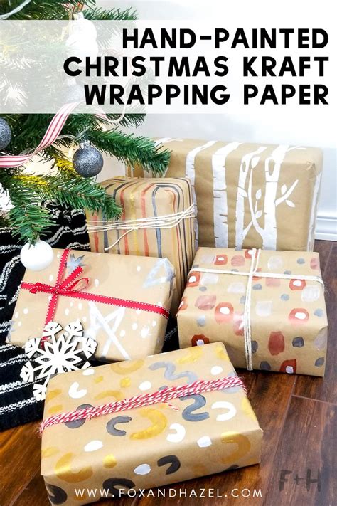 Hand-Painted Christmas Kraft Wrapping Paper | Fox + Hazel