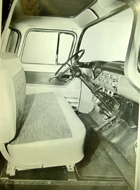 Detail: 1958-9 - Chevrolet 1958 TRUCK INTERIOR VIEW B&W PHOTO - The Filling Station