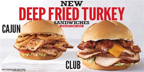 Arby's New Deep Fried Turkey Sandwiches> Club, Cajun & Gobbler - Arby's RVA