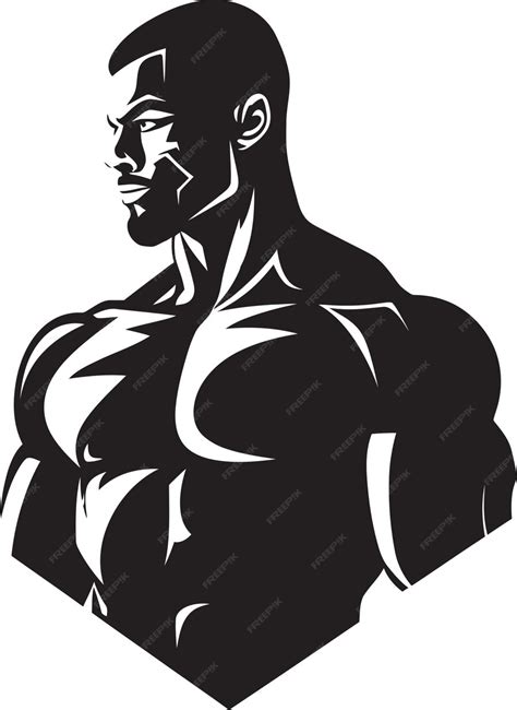 Premium Vector | Black bodybuilder mastery vector muscle craft dynamic dominance fitness vector ...