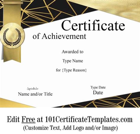 an award certificate is shown in gold, black and white with a circular ...