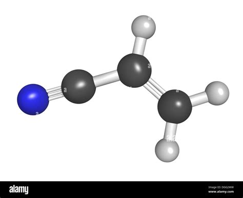 Acrylonitrile molecule, polyacrylonitrile (PAN) and ABS plastic (acrylonitrile butadiene styrene ...