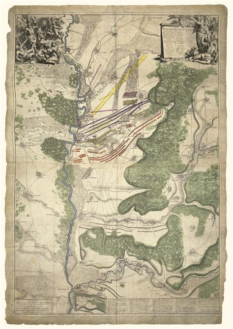 Battle of Blenheim Map 1704 - Map of the Battle of Blenheim, 13 August ...