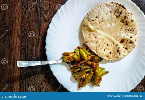 Indian Vegetable Parwal Curry and Chapati - Homemade Chapati Indian ...