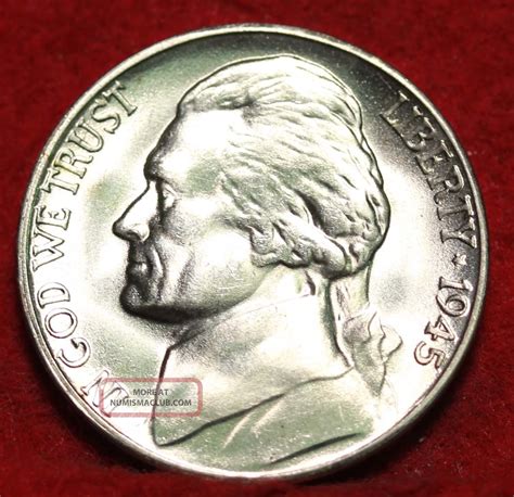 Uncirculated 1945 - S Silver Jefferson Nickel