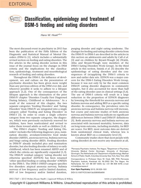 (PDF) Feeding and Eating Disorders in DSM-5