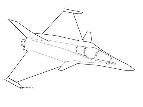 Coloriage avion de chasse