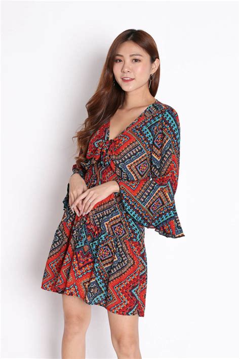 BALI BATIK DRESS (V3) IN WARM - ShopperBoard