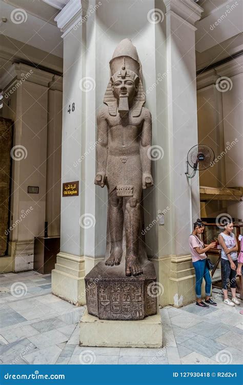 Ancient Egypt Pharaoh Statue, Cairo Museum Editorial Stock Photo - Image of royalty, pharaohs ...