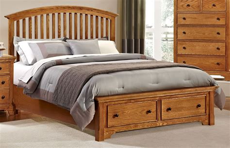 Forsyth Medium Oak King Arched Storage Bed from Vaughan Bassett ...