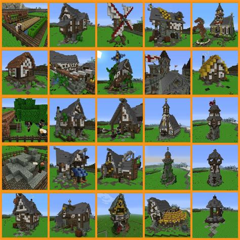 Minecraft Medieval Village Blueprints