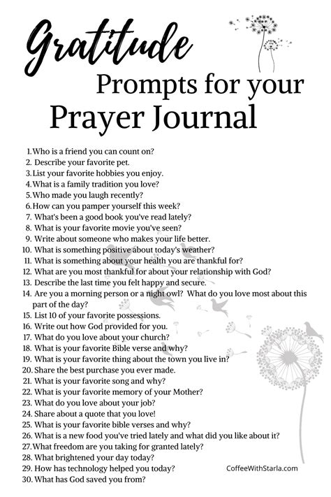 Gratitude Journaling Prompts for Your Prayer Journal #gratitudejournal #gratitudejo… | Gratitude ...