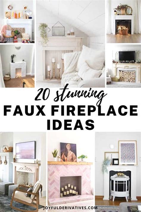 20 Easy DIY Faux Fireplace Ideas to Build - Joyful Derivatives