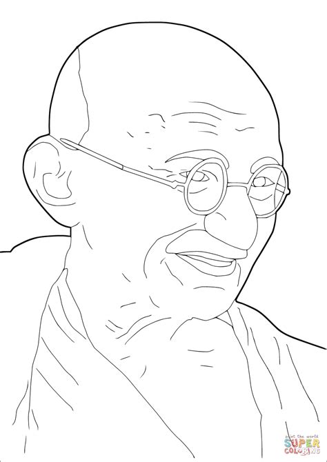 Mahatma Gandhi coloring page | Free Printable Coloring Pages