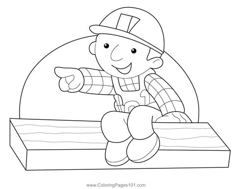 Sitting And Smiling Bob Coloring Page Printable Coloring Pages ...